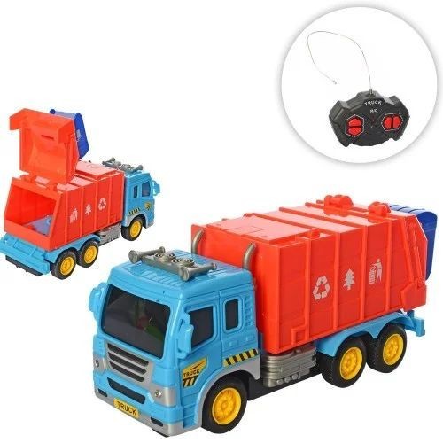 

​Мусоровоз Joy Toy на радиоуправлении 555-311-312, свет, рез.колеса, 29-12-11 см