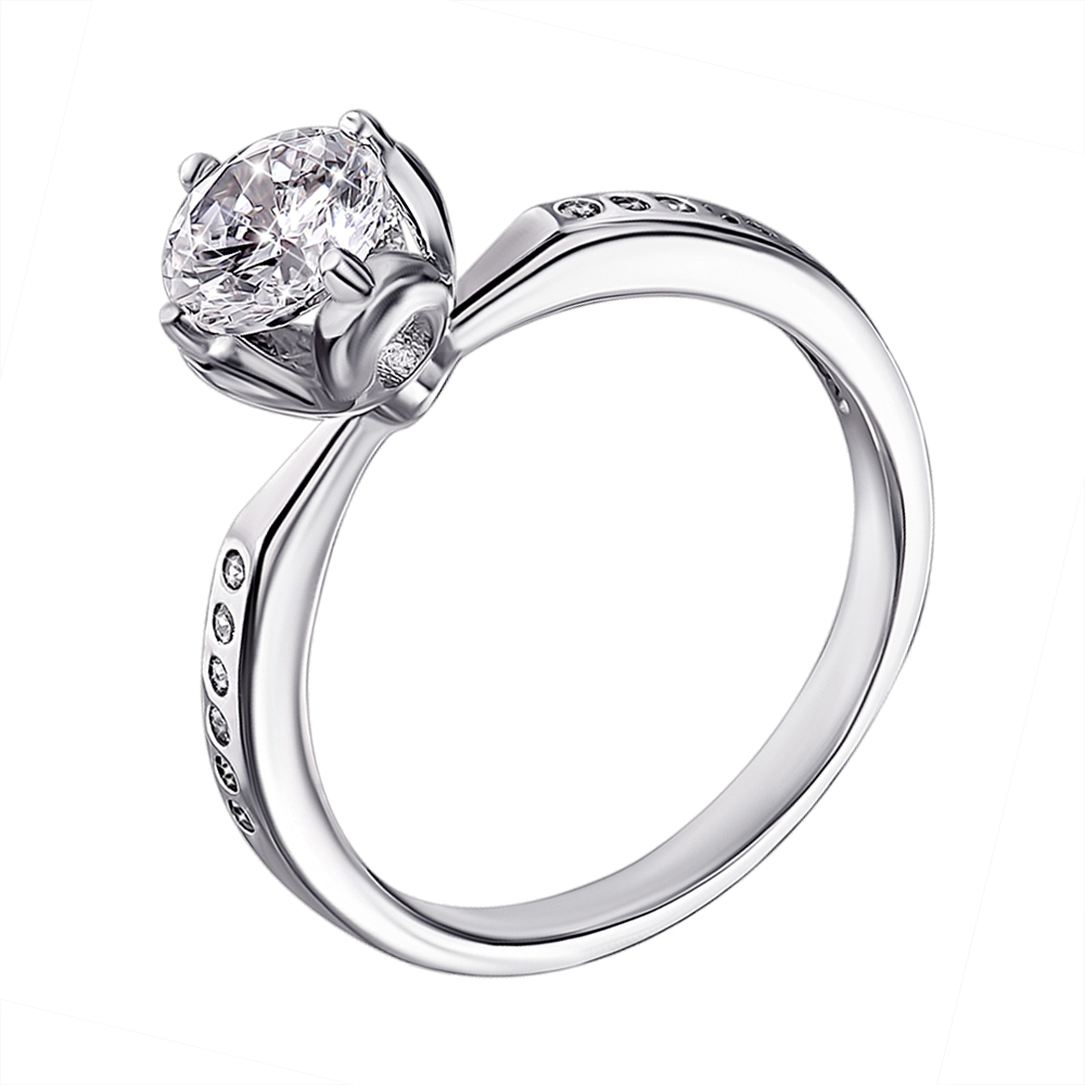 

Серебряное кольцо с фианитами 000125450 17 размера