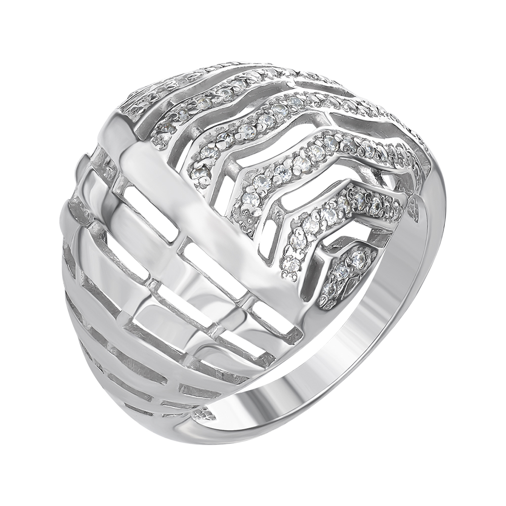 

Серебряное кольцо с фианитами 000145131 17 размера