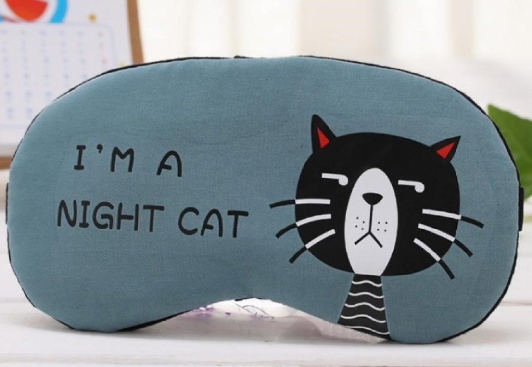

Маска для сна Sweet Dreams Night cat blue