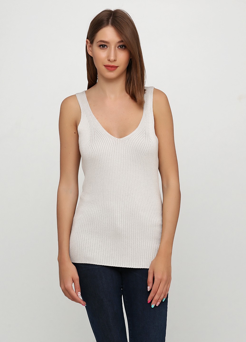 

Майка Massimo Dutti повсякденна M бежевий 11205717647746