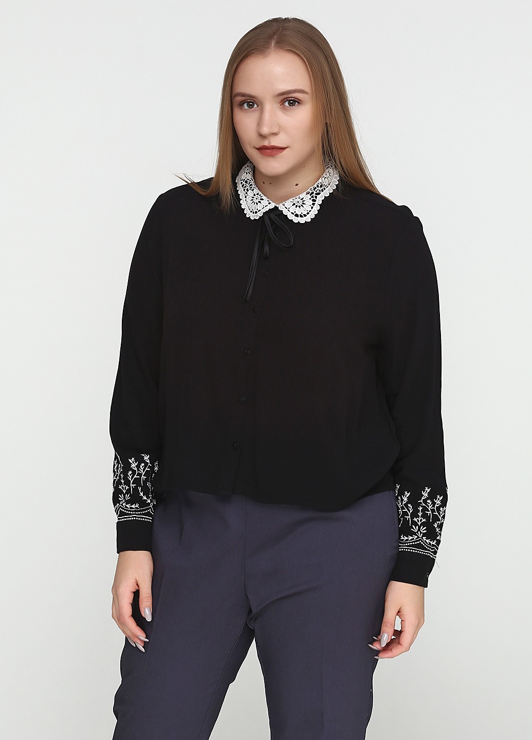 

Блуза H&M повсякденна 46 чорий 1220BLHM0039