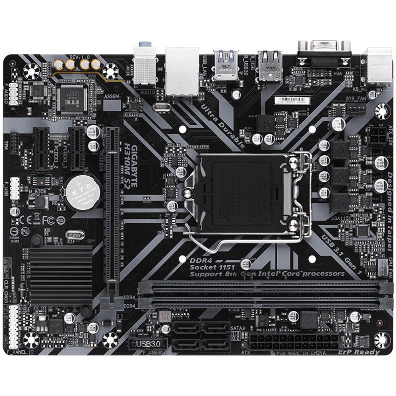 

Материнськая плата GIGABYTE H310M S2 2.0 (H310M S2 2.0)
