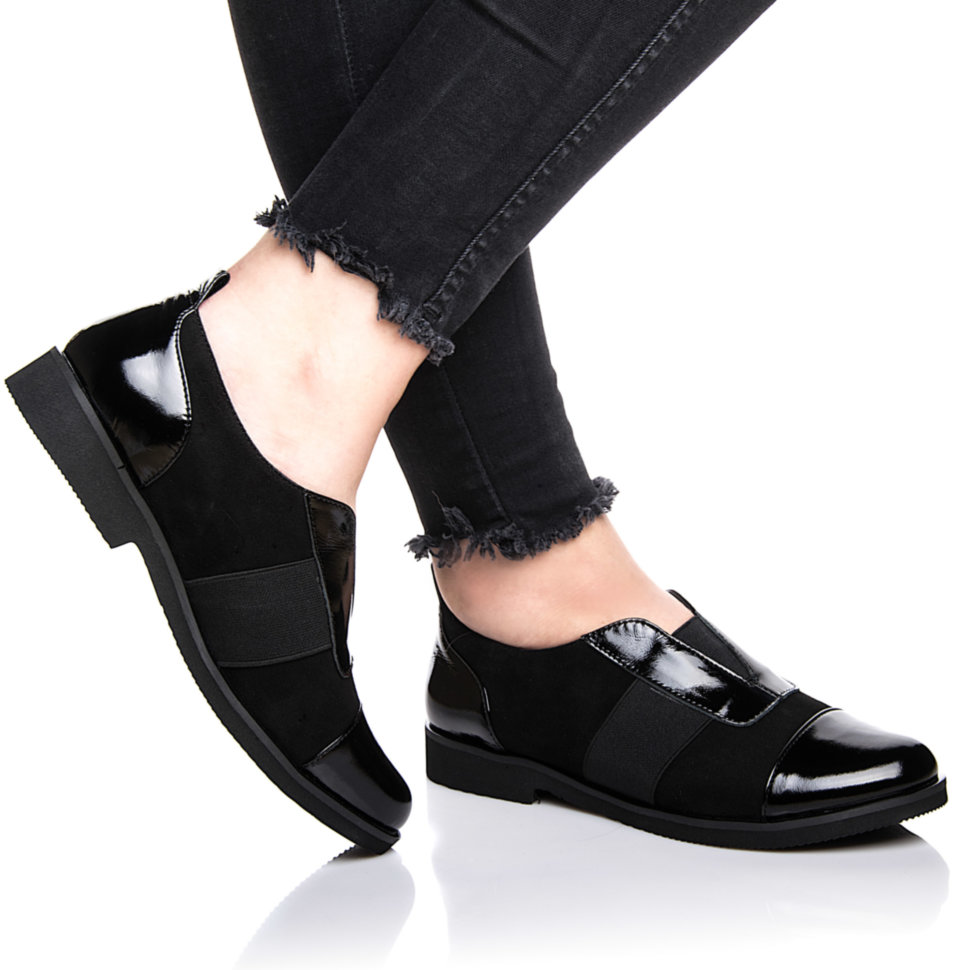 

Туфли Rivadi 2238 40(26,5см) Черный велюр+лак