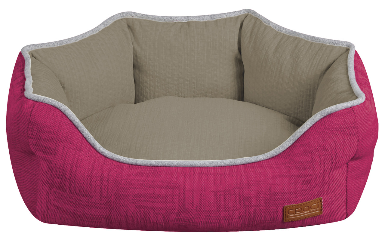 

Лежанка для собак Croci COZY FUXIA 75*60*20 см (розово-серый)