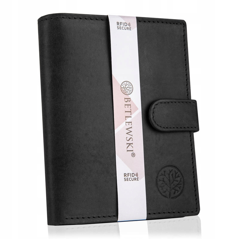 

Кошелёк кожаный мужской Betlewski с защитой RFID BPM-EH-993 черный