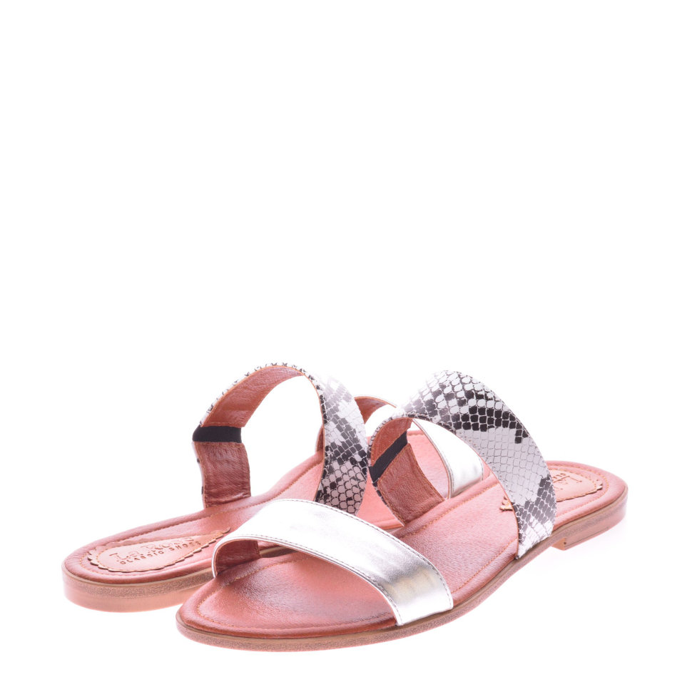 

Шлепанцы La Rose 595 36(23,5 см) Кожа змея серебро