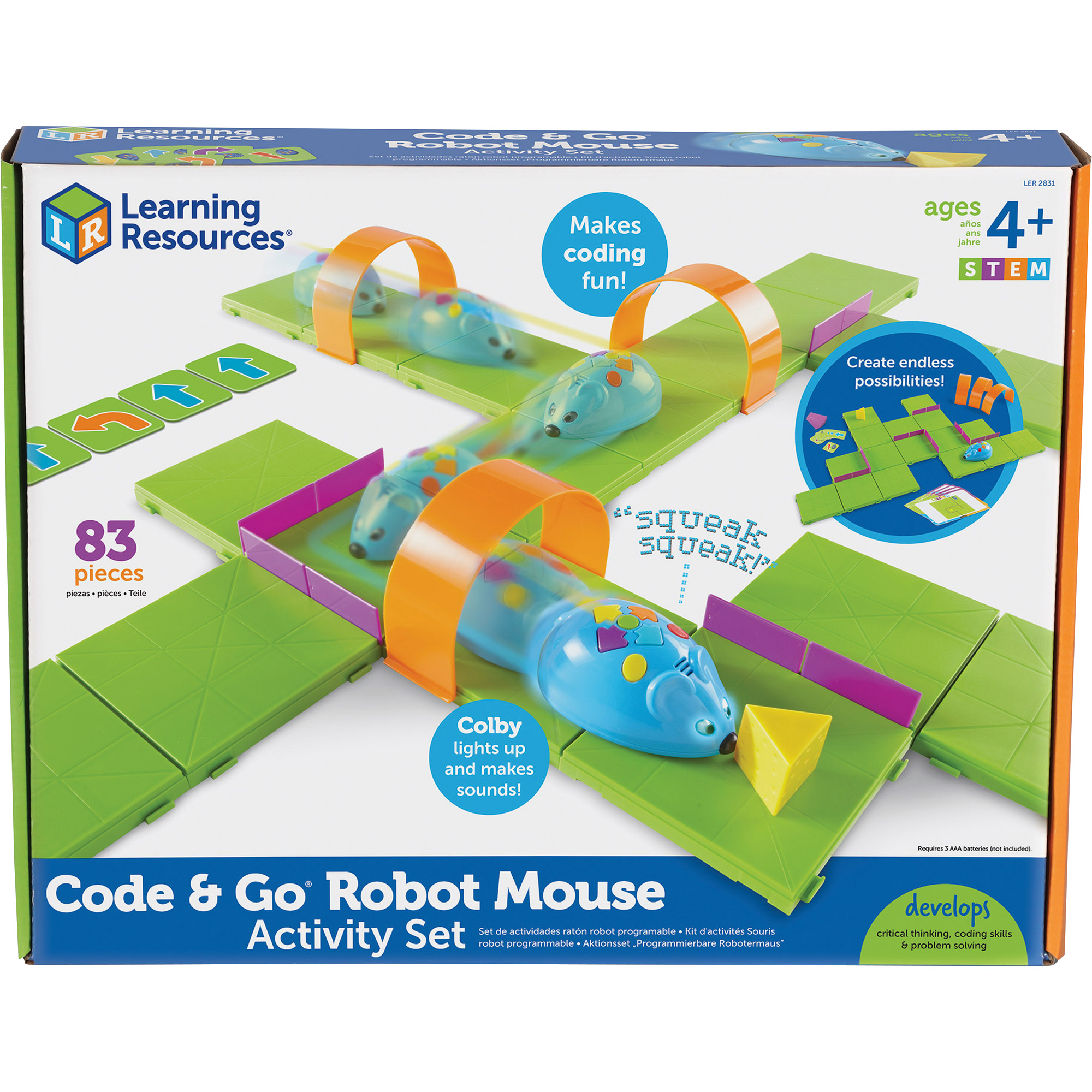 

Ігровий STEM-набір LEARNING RESOURCES - МИШКА У ЛАБІРИНТІ (іграшка, що програмується, аксеc., картки)