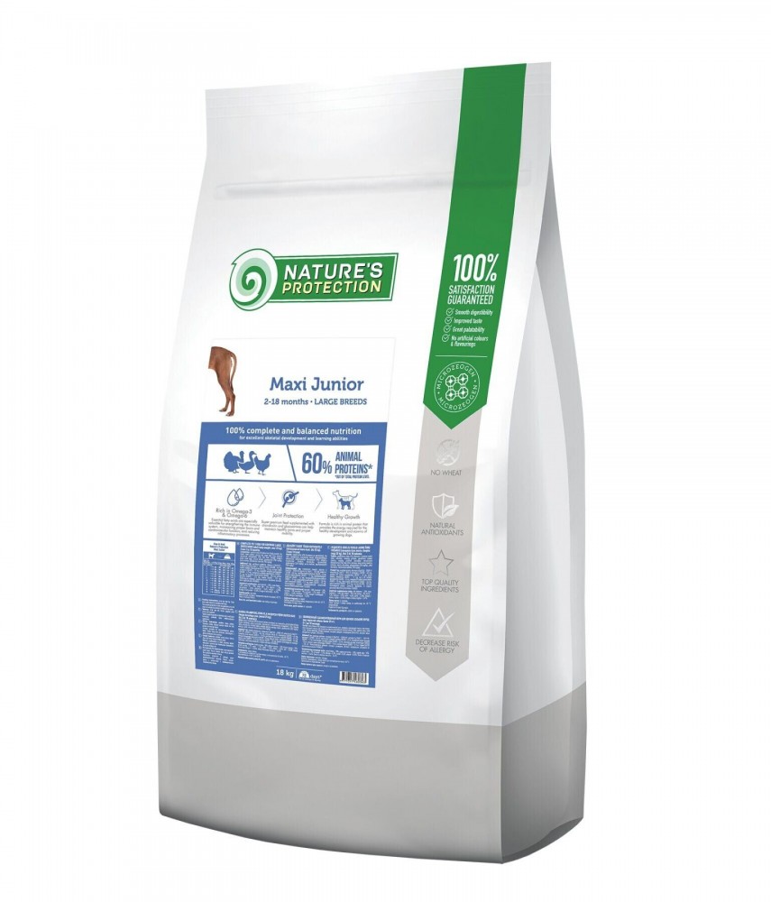 

Сухой корм для щенков крупных пород Nature's Protection Maxi Junior Large Breeds 18кг (NPB46036)