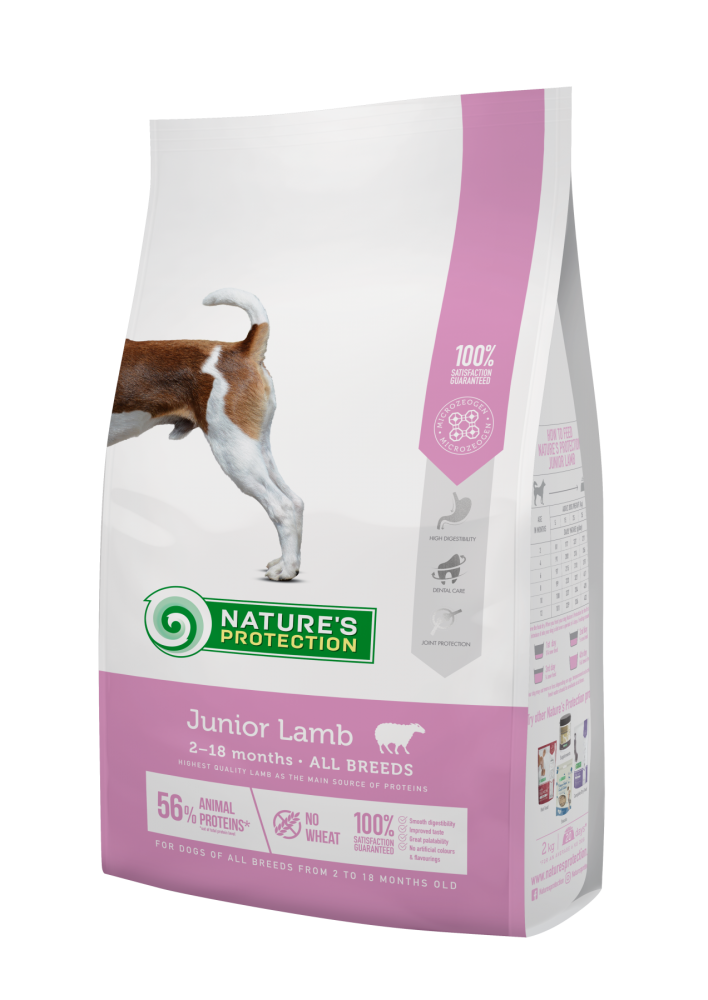 

Сухой корм для щенков всех пород с ягненком Nature's Protection Junior Lamb All Breeds 2кг (NPS45746)