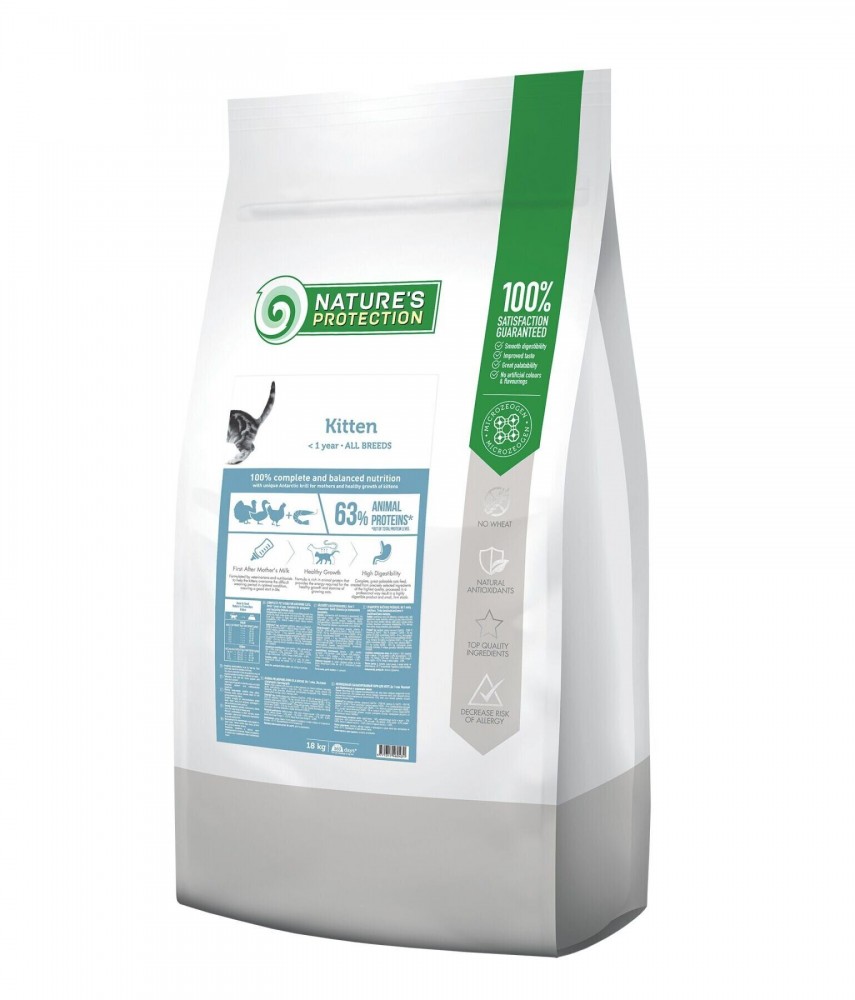 

Сухой корм для котят Nature's Protection Kitten 18кг (NPB46043)