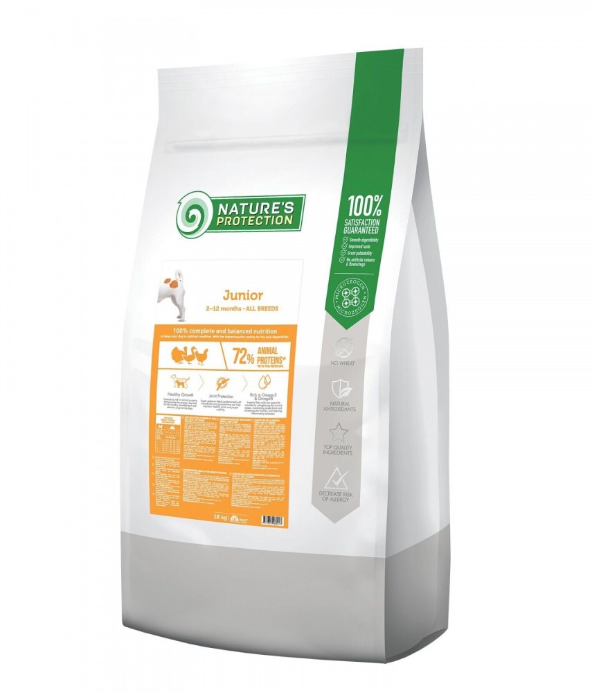 

Сухой корм для щенков всех пород Nature's Protection Junior All Breeds 7.5кг (NPS45727)