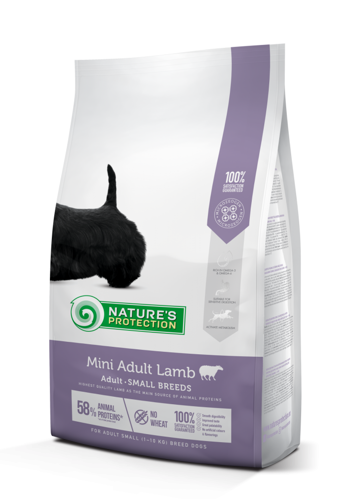 

Сухой корм для взрослых собак малых пород с ягненком Nature's Protection Mini Adult Lamb Small Breeds, 7.5кг (NPS45735)