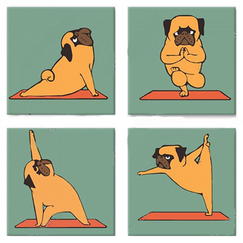 

Картина по номерам Полиптих "Yoga-dog" 18х18 см KNP012