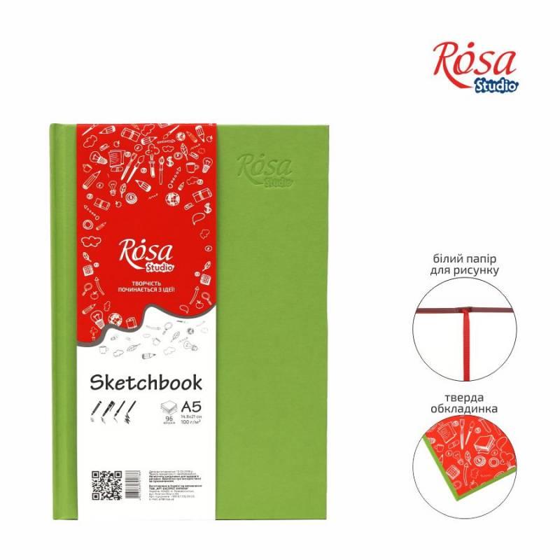 

Скетчбук A5 ROSA Studio 14,8x21см 100г/м2 фисташковый 96л (4823098506522)