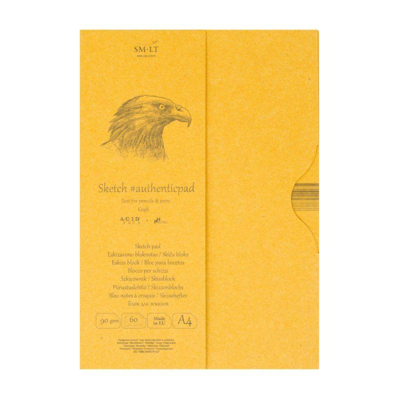 

Склейка A4 Smiltainis AUTHENTIC 90г/м2 для эскизов 60л в папке коричневый цвет (4770644587866)