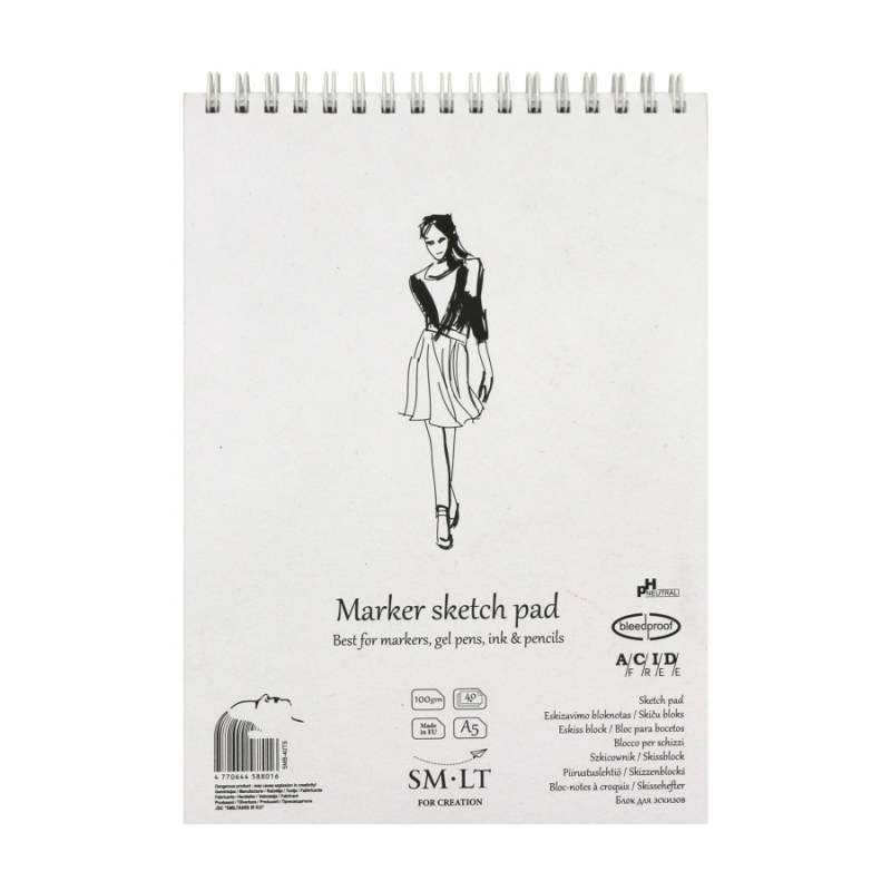 

Альбом для маркеров A5 Smiltainis AUTHENTIC 100г/м2 на спирали 40л (4770644588016)