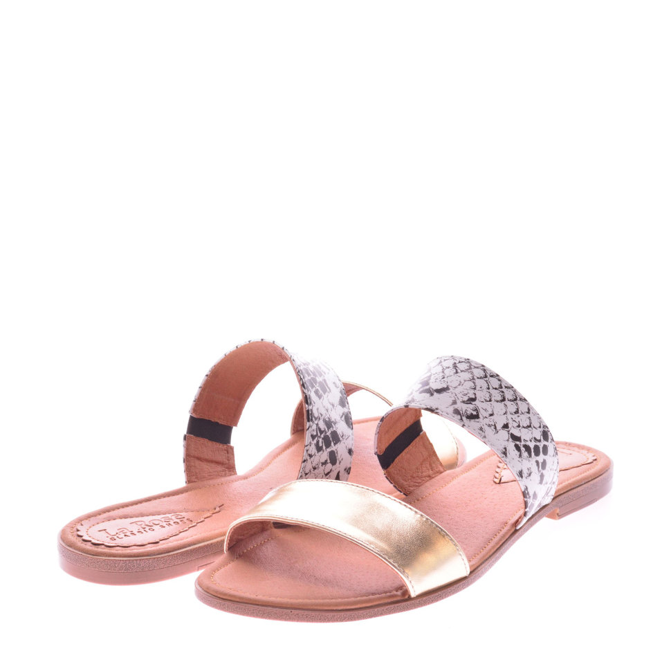 

Шлепанцы La Rose 595 37(24,1см) Кожа змея золото