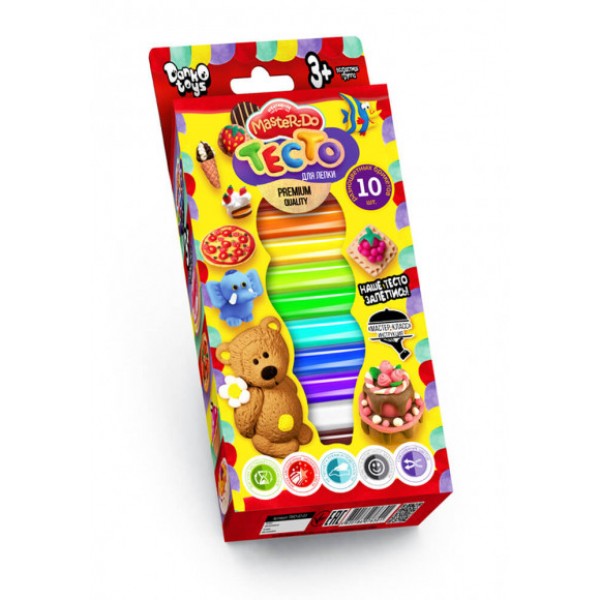 

Набор для творчества "Master Do" Danko Toys тесто для лепки 10 цветов