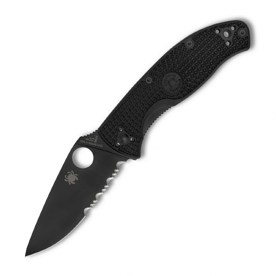 

Карманный нож Spyderco Tenacious Black Blade FRN, полусеррейтор (C122PSBBK)