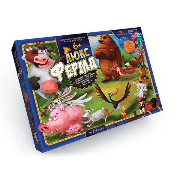 

Детская интеллектуальная настольная развивающая игра Ферма Люкс Danko Toys (6372DT)