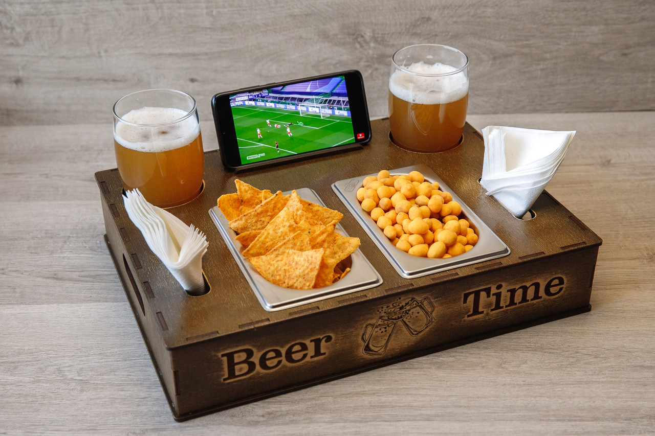 

Пивной Органайзер Beer Time с подставкой для телефона для двоих
