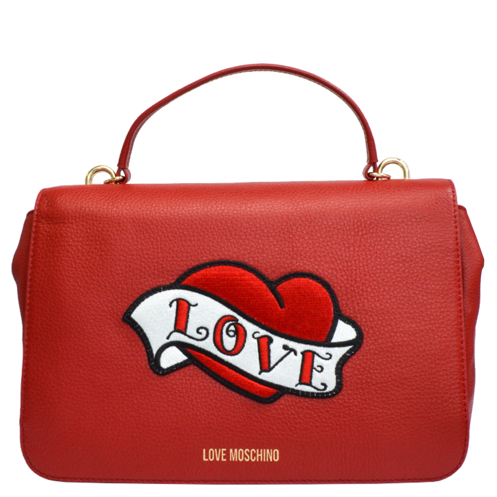 

Сумка Love Moschino KY150A1 нашивка серце червона