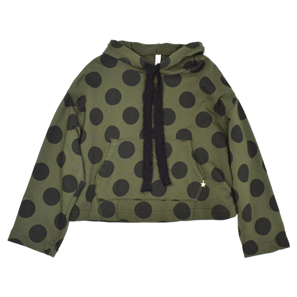 

Худі Souvenir N6267/1 M oversize в горохи зелене