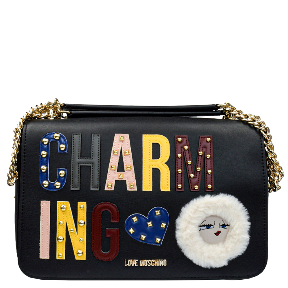 

Сумка Love Moschino KJ0000 з декором Charming чорна