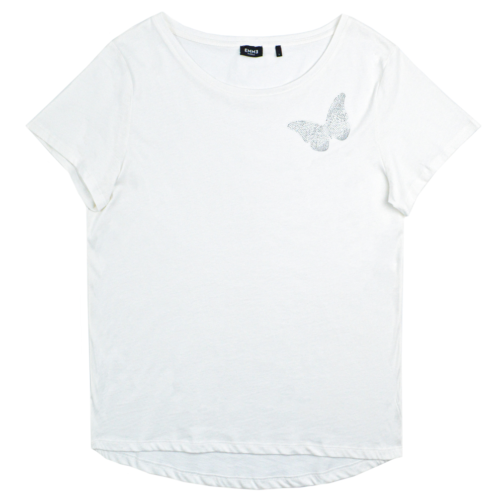 

Футболка Marella 59710205WHITE XL з метеликом біла