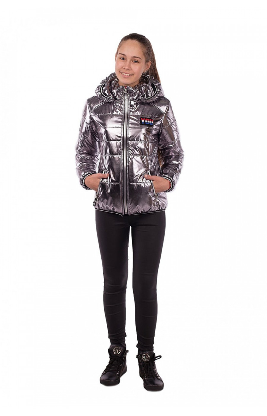 

Куртка для девочек Angelir Shine 152 см Титан