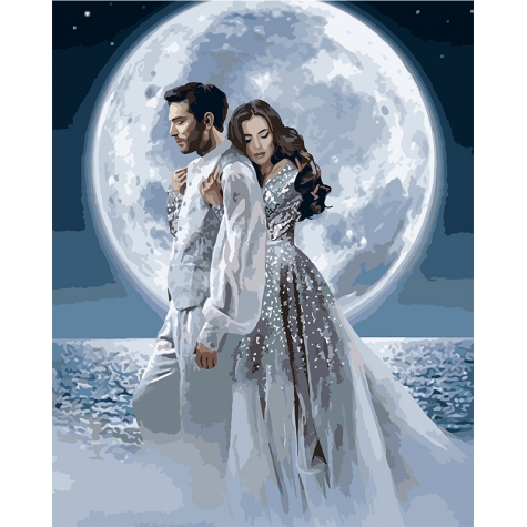 

Набор для росписи по номерам. Люди "Под лунным светом" 40 * 50см
