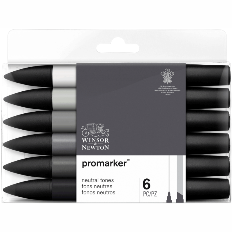 

Набор двухсторонних маркеров Winsor Newton Promarker Нейтральные 6 цветов (290024)