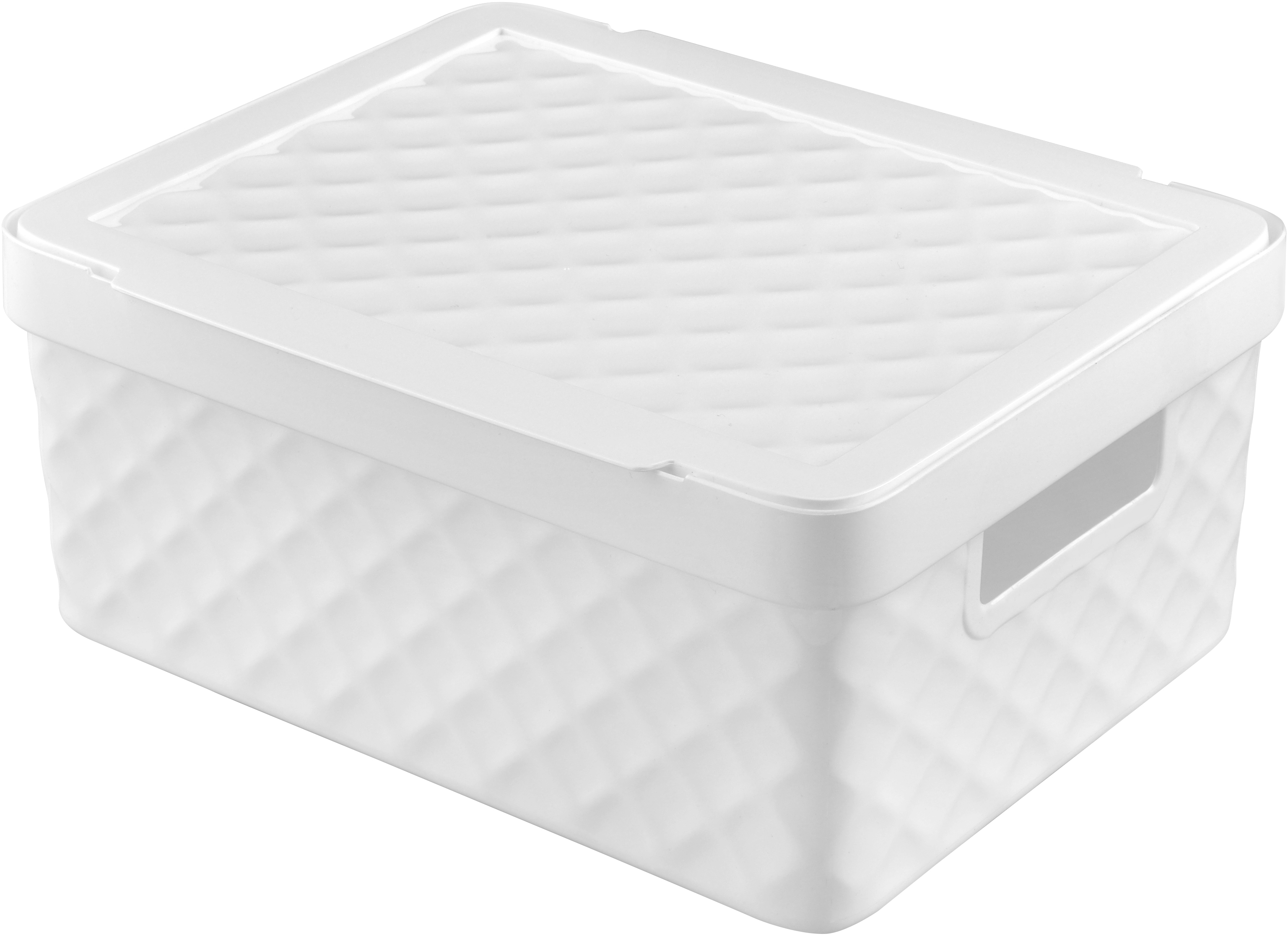 

Корзина пластиковая Heidrun Diamond Box 11 л Белая (923_белая)
