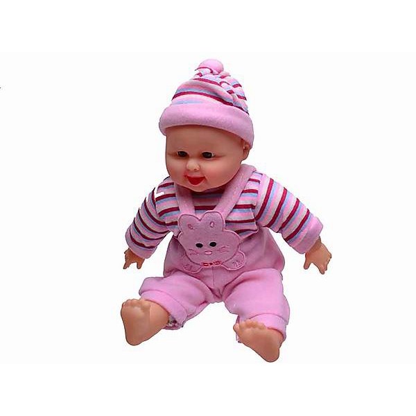 

Пупс-хохотун Limo Toy Baby музыкальный в розовом комбинезоне 32 см (X1428-1)