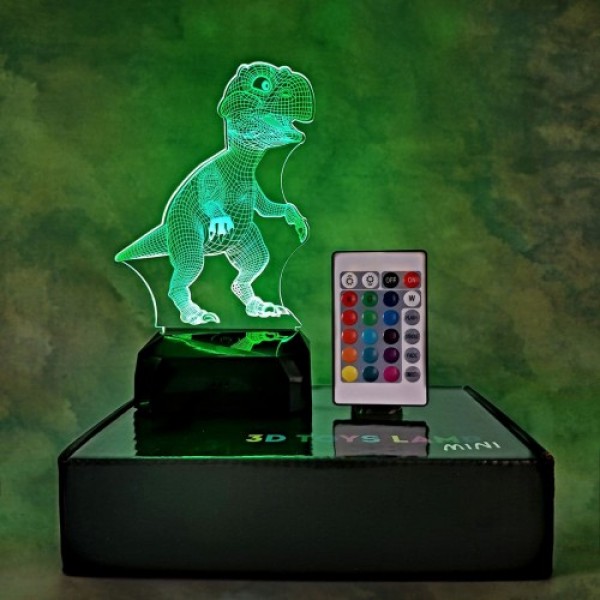 

3D светильник-ночник "Динозаврик " + пульт + аккумулятор 3DTOYSLAMP MINI