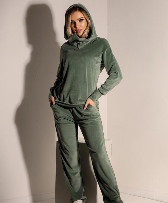 

Спортивный костюм G&M k-76512 42-44 Размер цвет оливковый