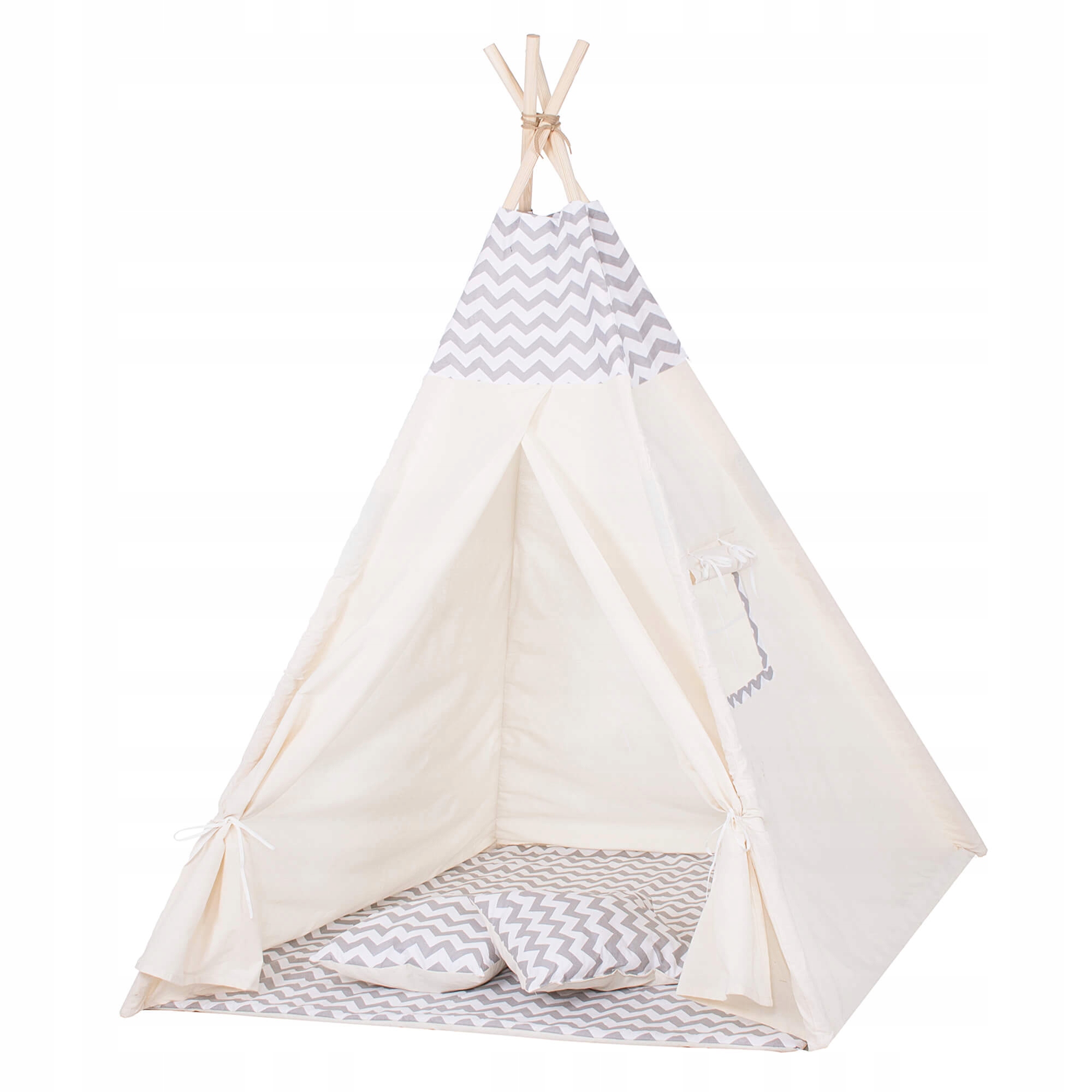 

Детская игровая палатка (домик вигвам) Springos Tipi XXL TIP03 White/Grey