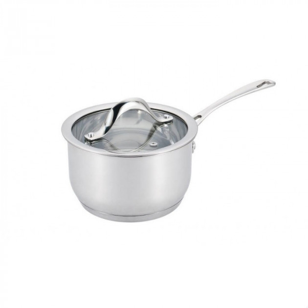 

Ковш из нержавеющей стали Lessner 1.6 л Ø16 см с крышкой (55877-16s)