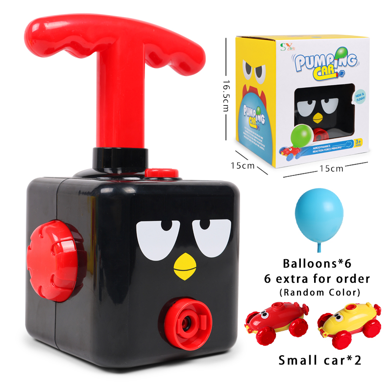 

Игровой набор SD - сделай сам аэродинамический детский автомобиль на воздушном шаре PUMPING CAR 646-6 черный