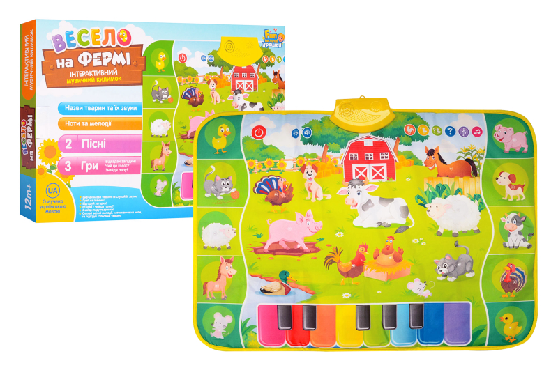 

Розвиваючий килимок Limo Toy "Весела ферма" 69*52*2 см., різнобарвний M 3810