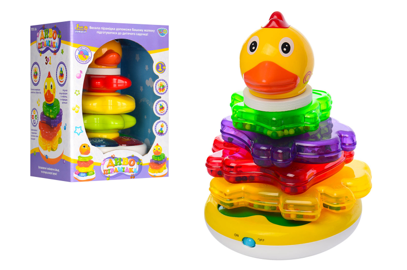 

Пірамідка-неваляшка Limo Toy "Диво пірамідка" 26*18*16 см., різнобарвний 7015-7040 UA