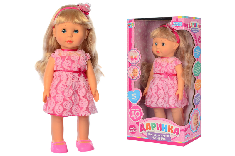 

Лялька інтерактивна Limo Toy "Даринка" україномовна 45*23,5*13 см., рожевий M 4408 I UA