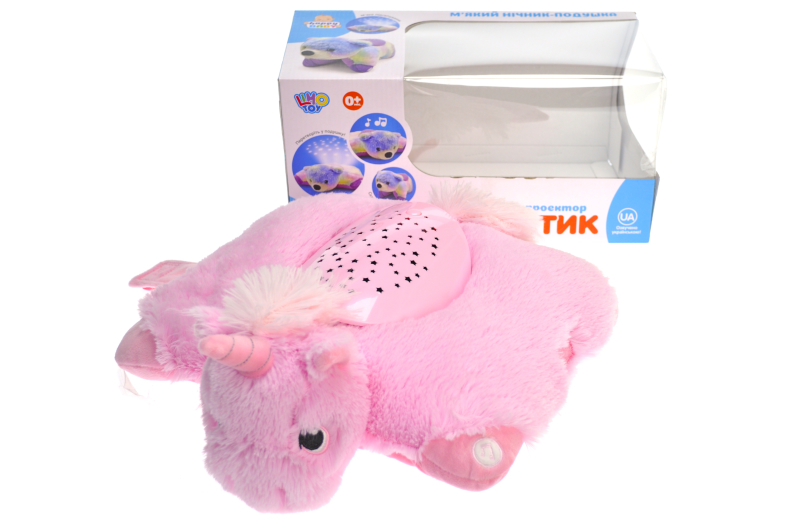 

Нічник з проектором плюшевий Limo Toy "Єдиноріг" музичний 32*15,5*16 см., рожевий HB 0009
