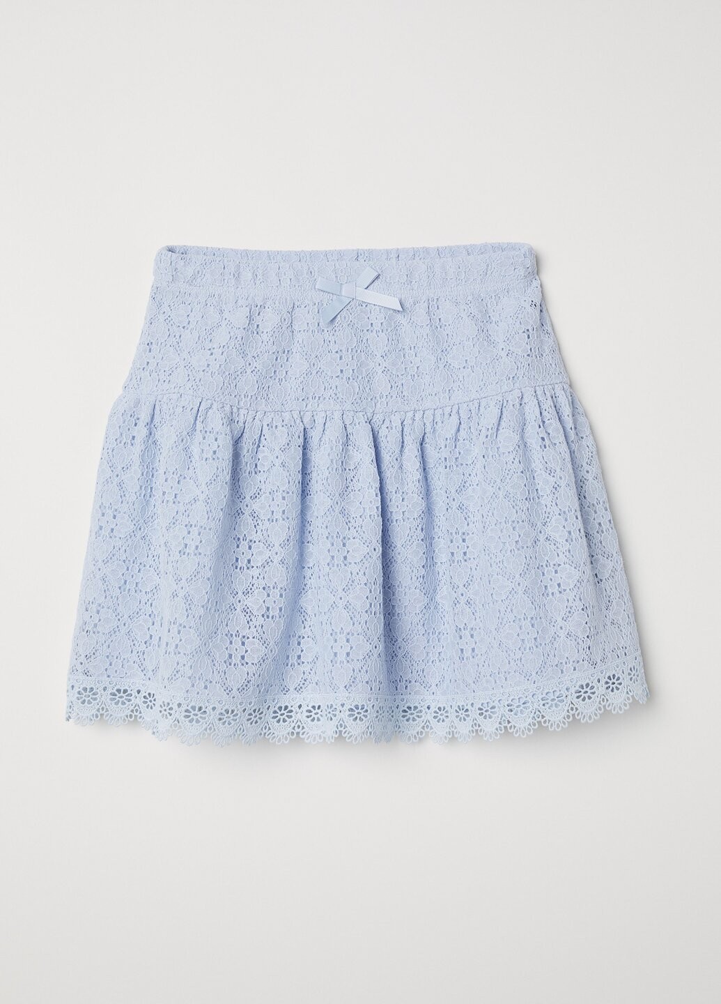 

Юбка H&M кружевная 122-128 голубая 8-0097