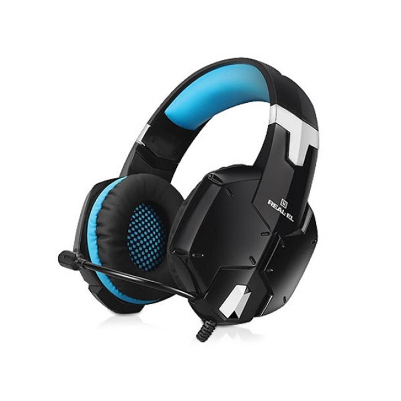 

Наушники гарнитура накладные REAL-EL GDX-7500 Black/Blue