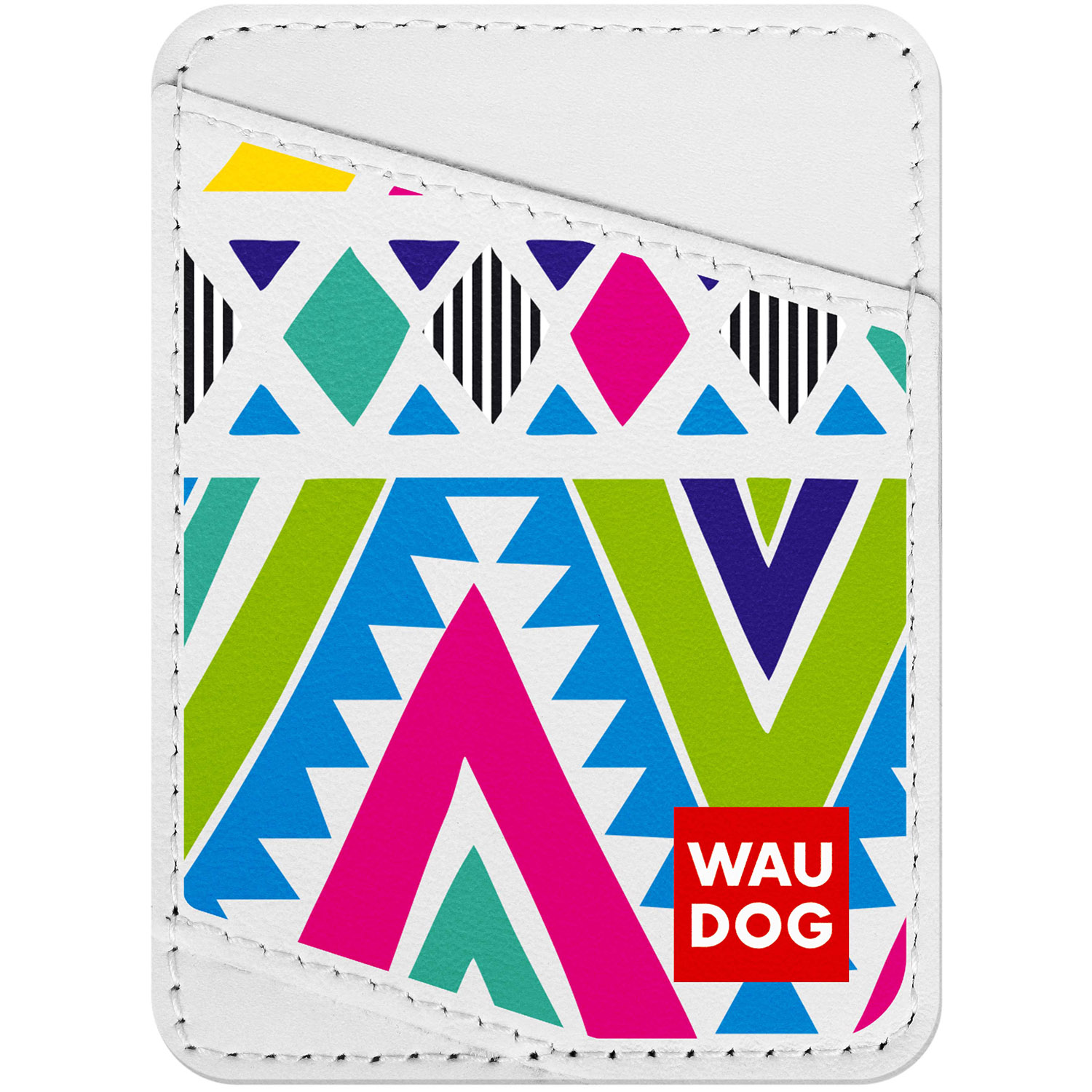 

Визитница WAUDOG Design с рисунком "Инди", премиум кожа Белая (0408-0016-15)