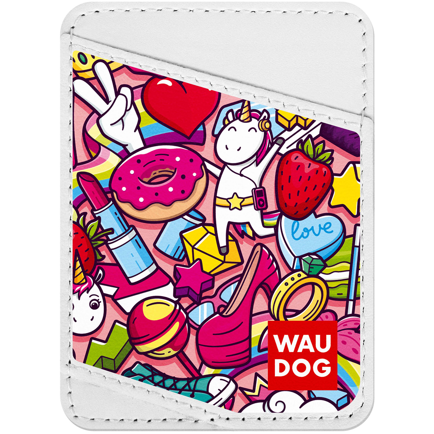 

Визитница WAUDOG Design с рисунком "Фантазия", премиум кожа Белая (0408-0023-15)