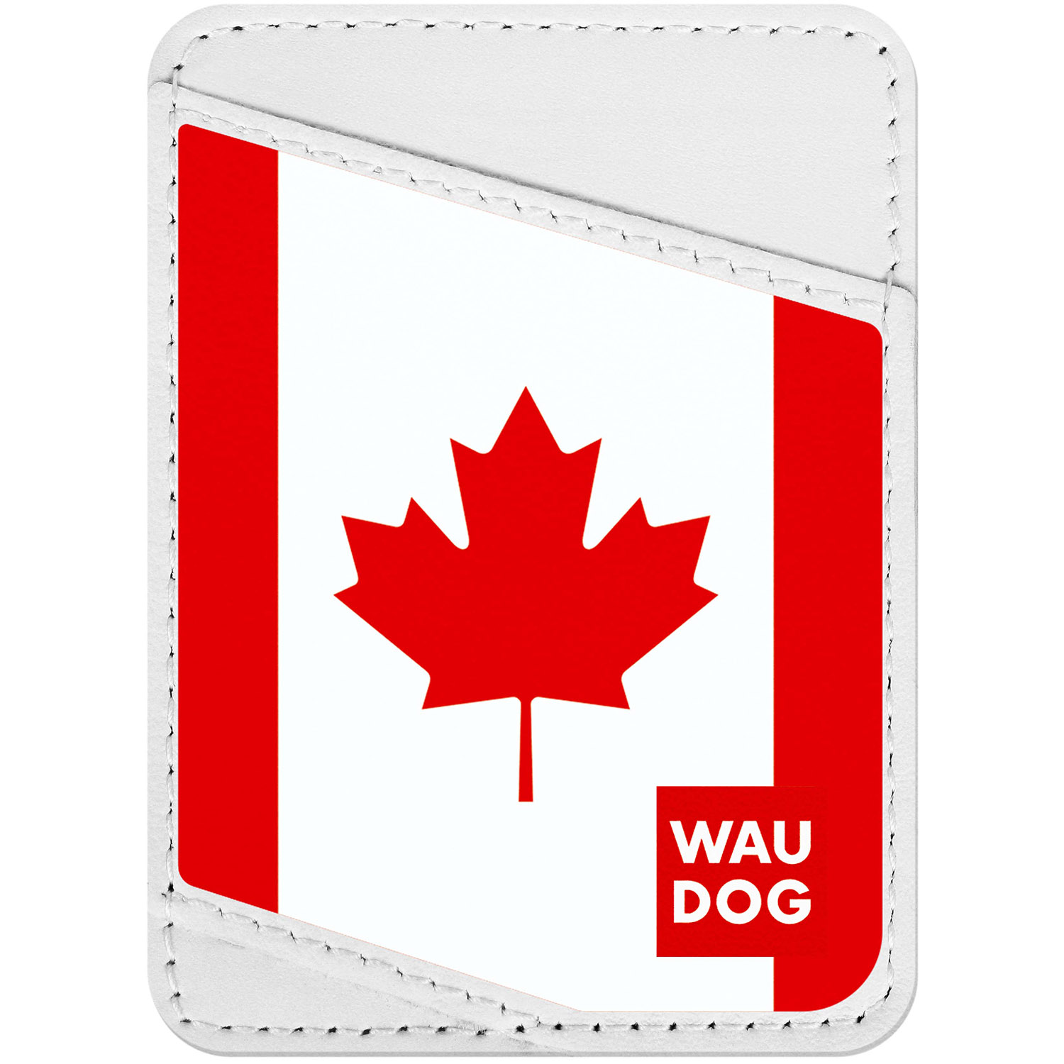 

Визитница WAUDOG Design с рисунком "Кленовый лист", премиум кожа Белая (0408-0059-15)