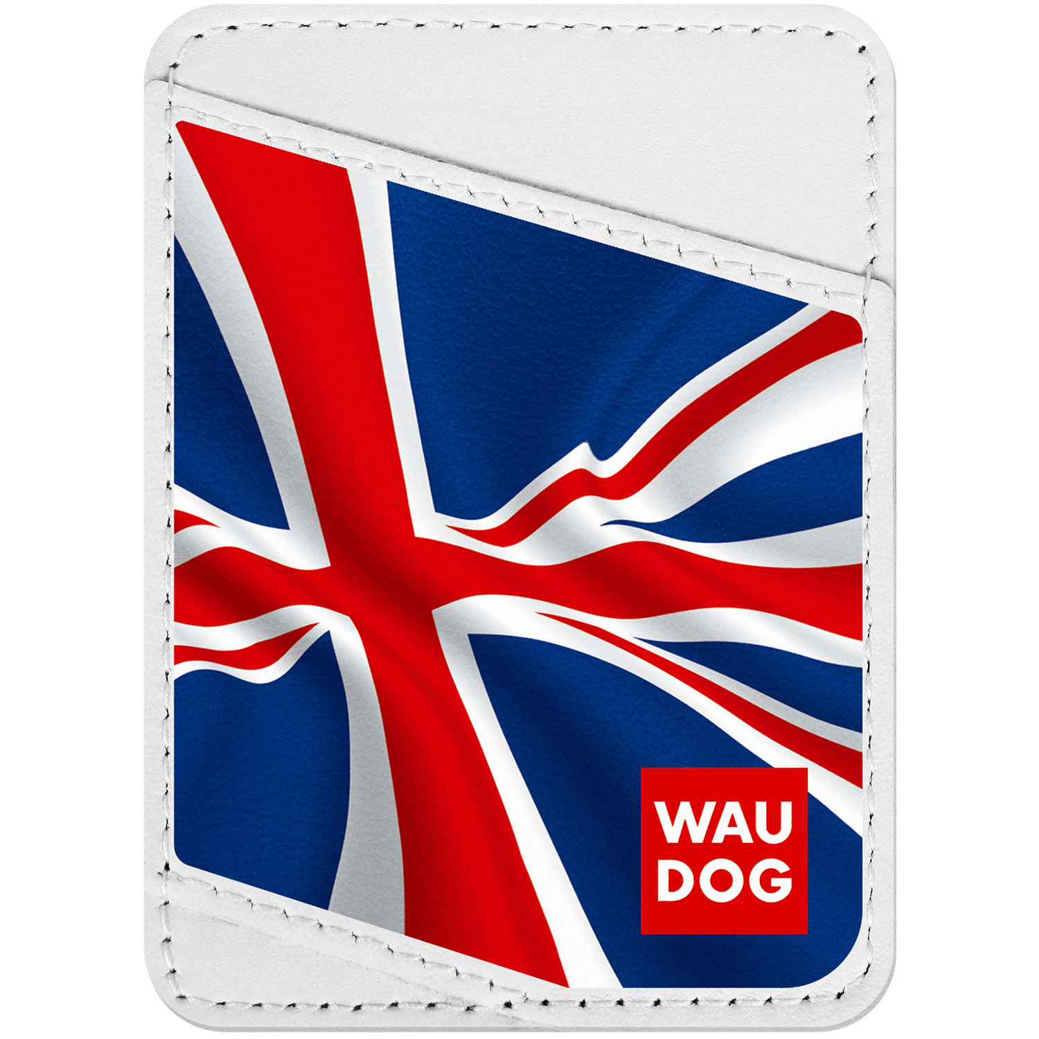

Визитница WAUDOG Design с рисунком "Юнион Джек", премиум кожа Белая (0408-0079-15)